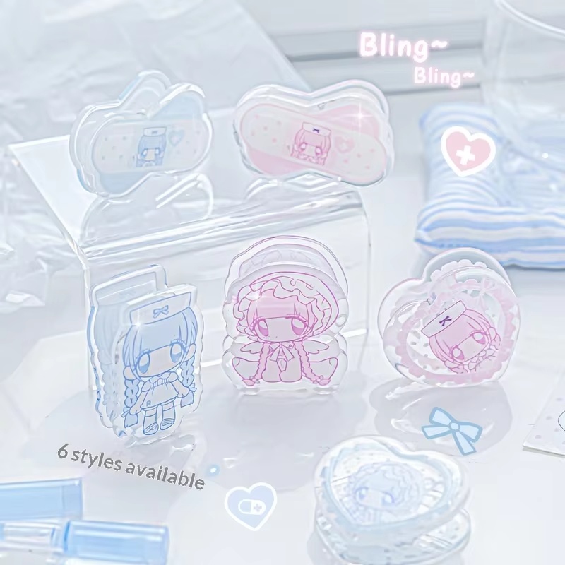 Binder Clip Assorted - Rosyposy Pumpum Fermaglio in acrilico per
