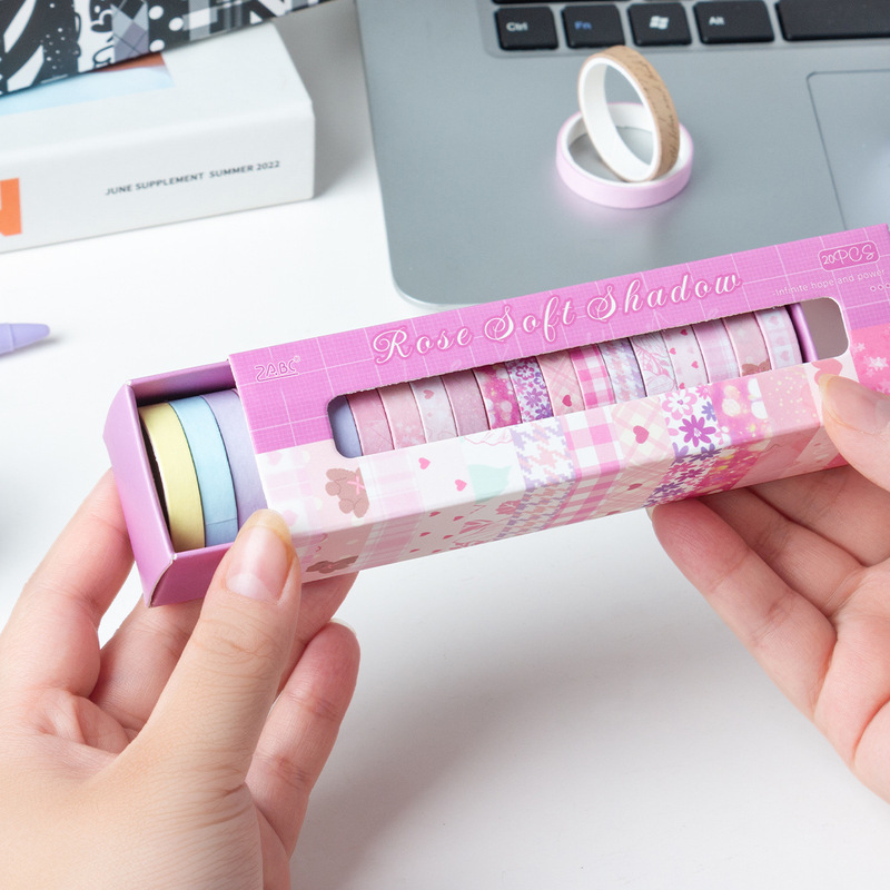 Washi Tape Set - 1 scatola/20 rotoli di nastro adesivo