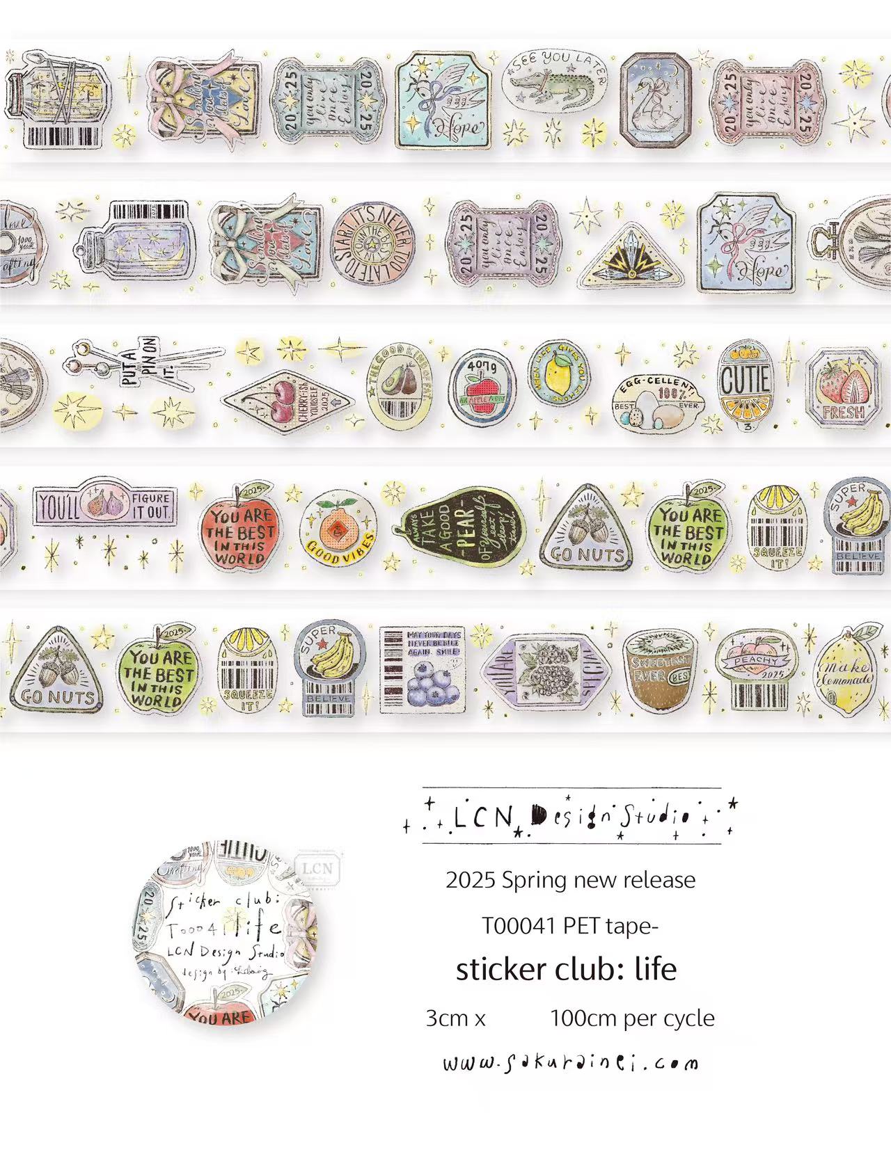 1 anello LCN adesivo vintage C - Washi Tape Set recensione e prezzo